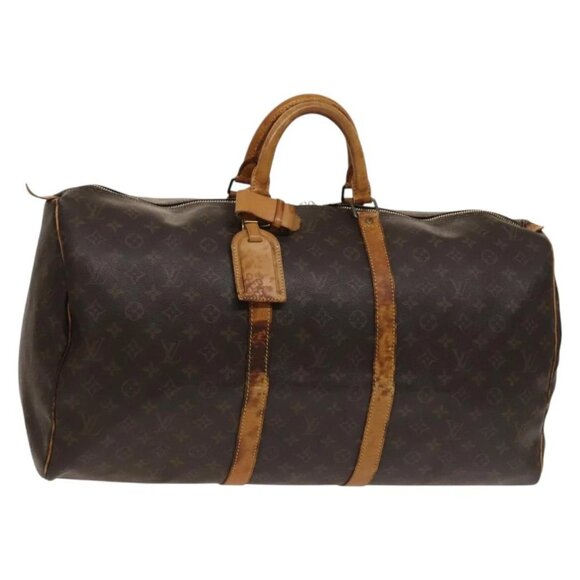 LOUIS VUITTON Monogram Keepall 55 Boston Bag M41424 LV Auth 136675 - Picture 1 of 16